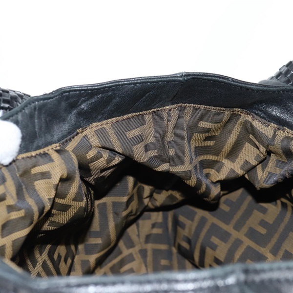 LOEWE スパイバッグ ハンドバッグ ブラック ゴールド レザーの画像18