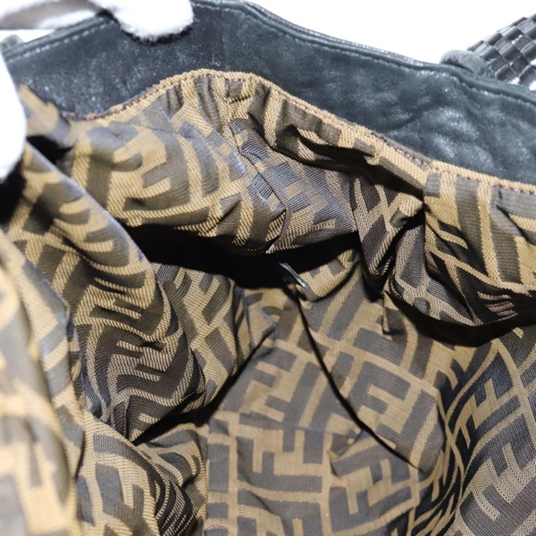 LOEWE スパイバッグ ハンドバッグ ブラック ゴールド レザーの画像19