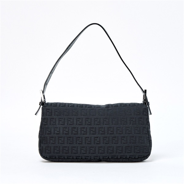 FENDI マンマバゲット ズッキーノ ショルダーバッグ ブラック マットシルバー キャンバスの画像2