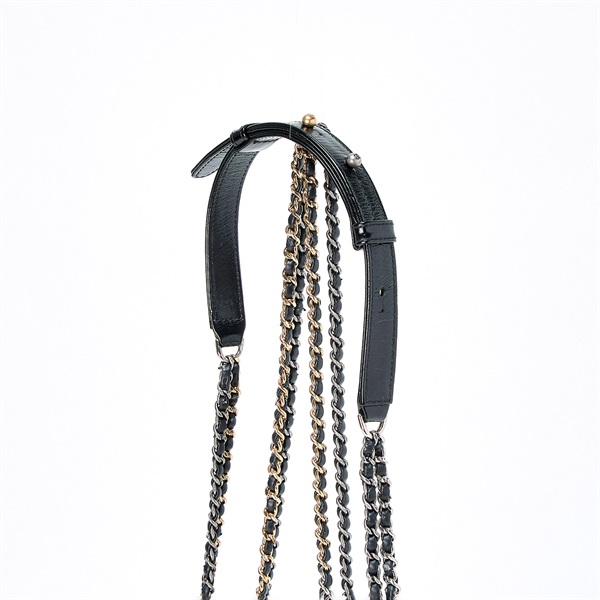 CHANEL ガブリエル スモール 2017年 ショルダーバッグ ベージュ ブラック ゴールド ヴィンテージカーフの画像3