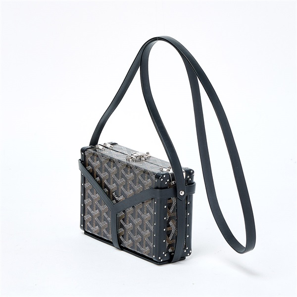 GOYARD ミノディエールトランクバッグ  ショルダーバッグ ブラック ブラウン シルバー PVCの画像1