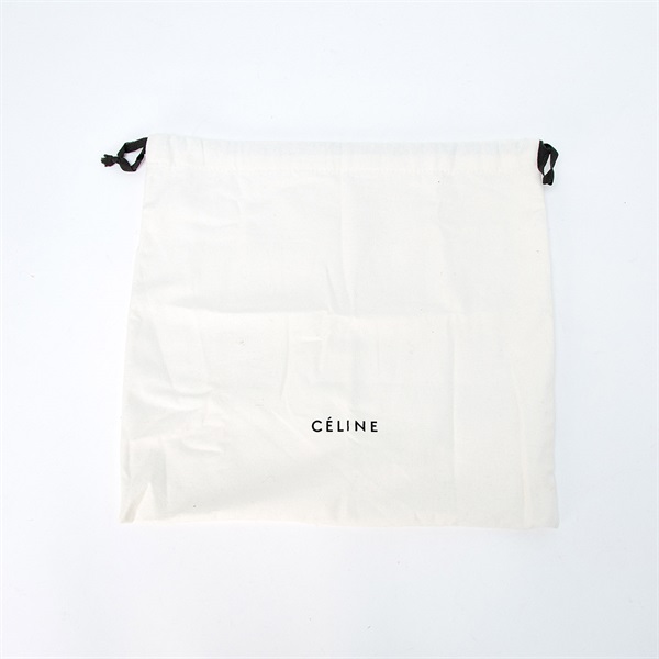 CELINE クラシックボックス ミディアム ショルダーバッグ グレー ゴールド レザーの画像7