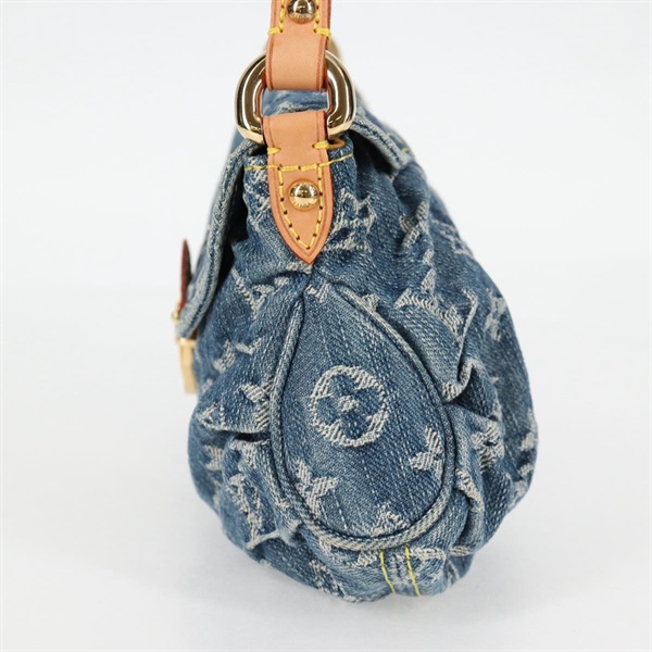 LOUIS VUITTON プリーティ ミニ ショルダーバッグ ブルー ゴールド デニムの画像2