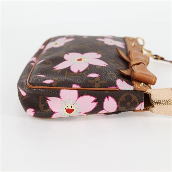 LOUIS VUITTON モノグラム チェリーブロッサム ポシェットアクセソワール ショルダーバッグ M92006  ブラウン ピンク ゴールド PVCの画像3