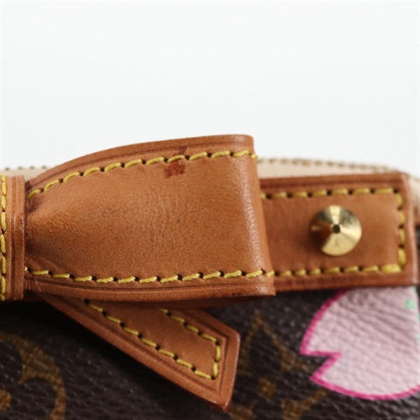 LOUIS VUITTON モノグラム チェリーブロッサム ポシェットアクセソワール ショルダーバッグ M92006  ブラウン ピンク ゴールド PVCの画像8