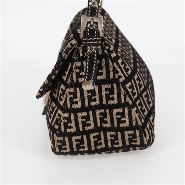FENDI マンマバゲット ミニ ショルダーバッグ ベージュ ブラウン シルバー キャンバスの画像2