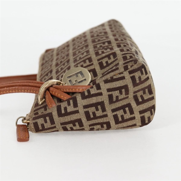 FENDI ズッキーノ ショルダーバッグ ベージュ ブラウン ゴールド キャンバスの画像2