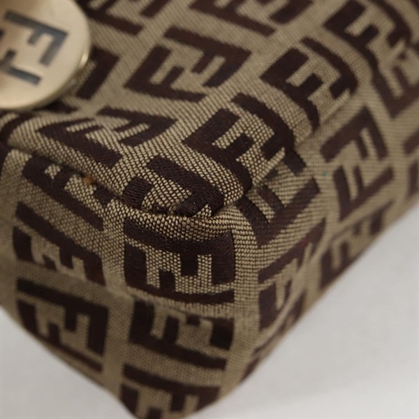 FENDI ズッキーノ ショルダーバッグ ベージュ ブラウン ゴールド キャンバスの画像5