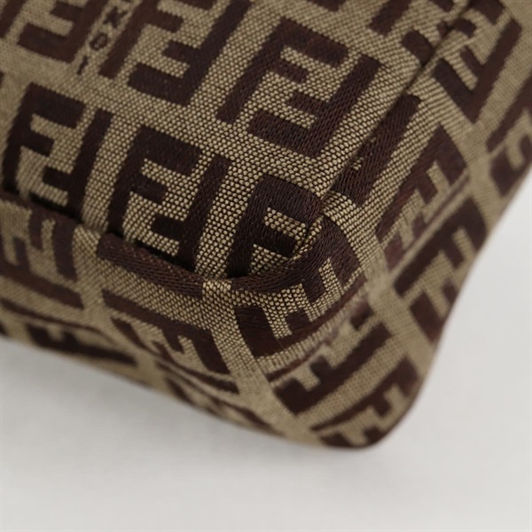 FENDI ズッキーノ ショルダーバッグ ベージュ ブラウン ゴールド キャンバスの画像6