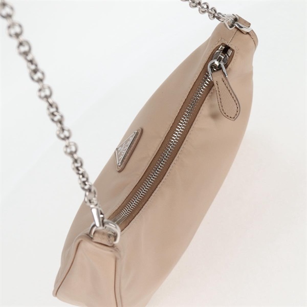 PRADA トライアングル ショルダーバッグ ベージュ シルバー テスートの画像2