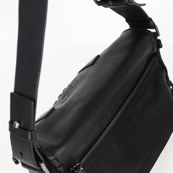 PRADA ロゴ ワンショルダーバッグ ショルダーバッグ ブラック シルバー レザーの画像4