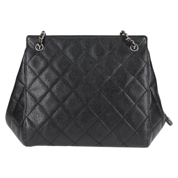 CHANEL マトラッセ 1997年 ショルダーバッグ ブラック シルバー キャビアスキンの画像1