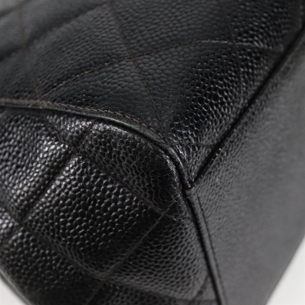 CHANEL マトラッセ 1997年 ショルダーバッグ ブラック シルバー キャビアスキンの画像4