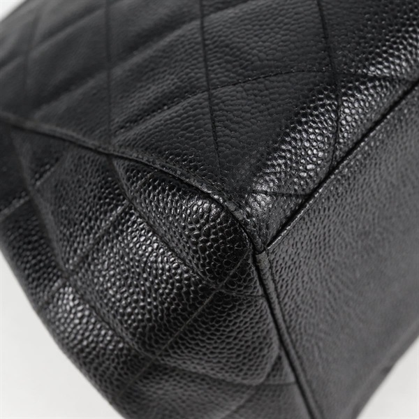 CHANEL マトラッセ 1997年 ショルダーバッグ ブラック シルバー キャビアスキンの画像5