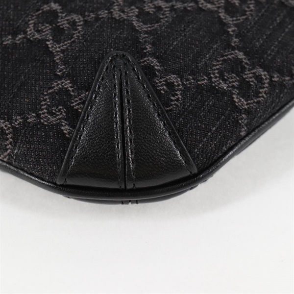 GUCCI ホースビット ショルダーバッグ ブラックデニム シルバー デニムの画像13