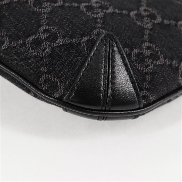 GUCCI ホースビット ショルダーバッグ ブラックデニム シルバー デニムの画像14