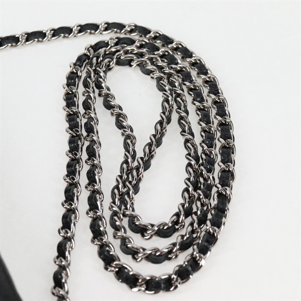 CHANEL マトラッセ チェーンウォレット 2018年 ショルダーバッグ ブラック シルバー キャビアスキンの画像9