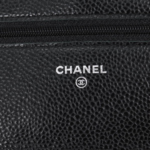 CHANEL マトラッセ チェーンウォレット 2018年 ショルダーバッグ ブラック シルバー キャビアスキンの画像19