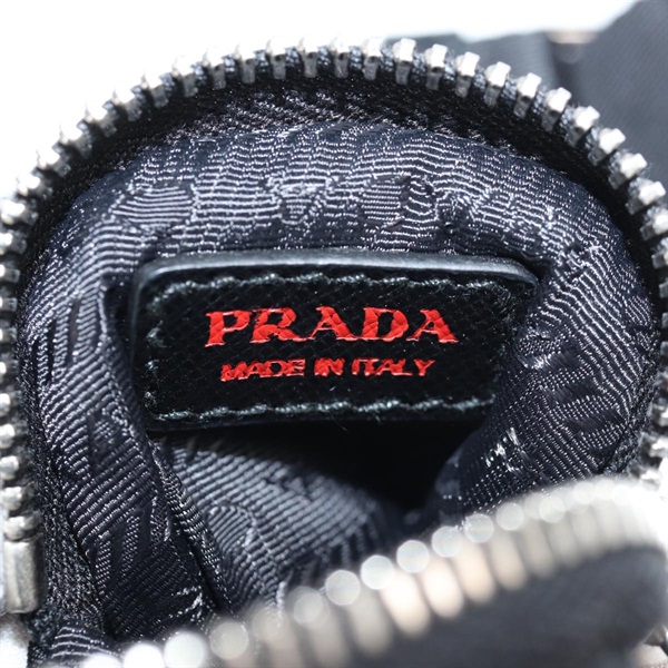 PRADA トライアングル Re-Edition 2005 ショルダーバッグ ブラック シルバー テスートの画像11