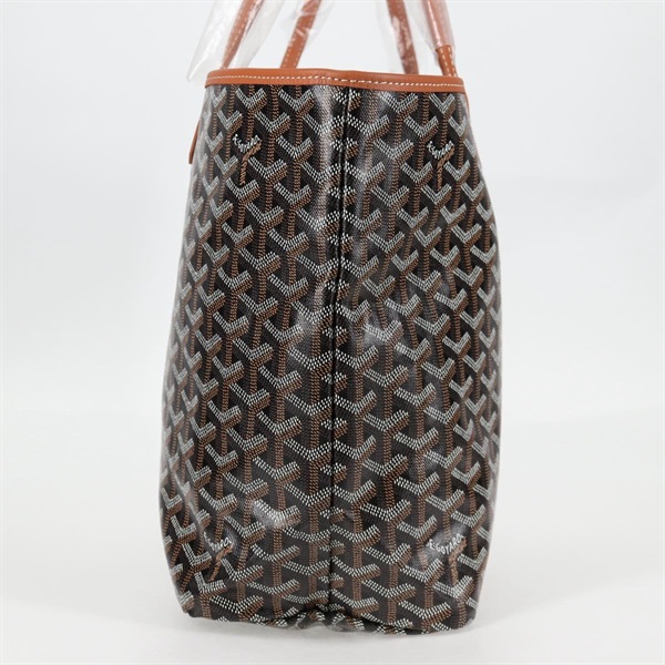 GOYARD サンルイ PM トートバッグ ブラウン ブラック シルバー PVCの画像2