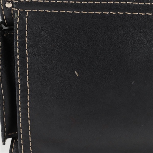 LOEWE アナグラム トートバッグ ブラック シルバー レザーの画像10