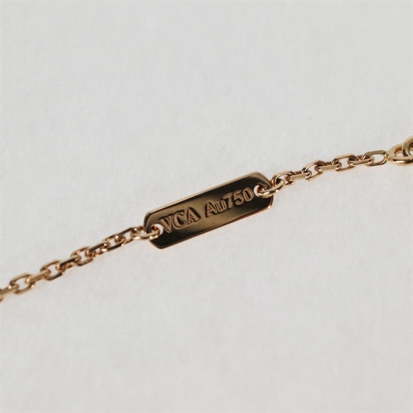 Van Cleef & Arpels ヴィンテージ アルハンブラ ネックレス イエローゴールド グリーン 750YG マラカイトの画像4