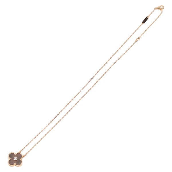Van Cleef & Arpels ヴィンテージ アルハンブラ ネックレス ピンクゴールド ピンクグレー 750PG グレーマザーオブパールの画像2