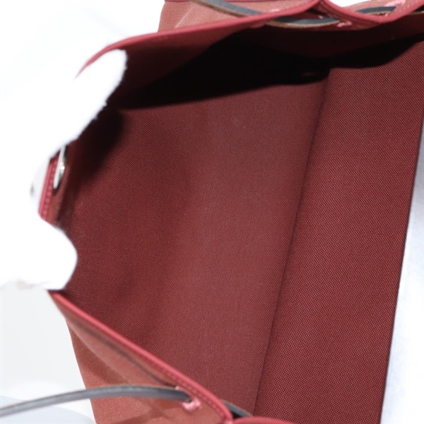 HERMES エールバッグ ジップルトゥルネ MM 2015年 T ハンドバッグ レッド ブラウン シルバー トワルオフィシエの画像10