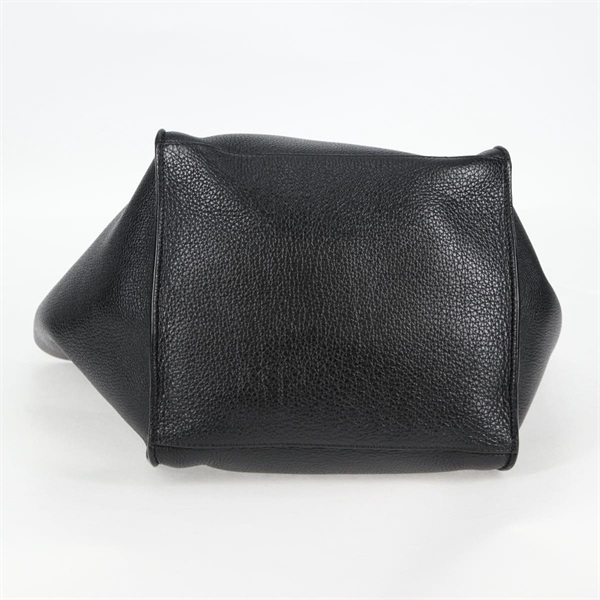 CELINE ビッグバッグ ハンドバッグ ブラック シルバー レザーの画像5