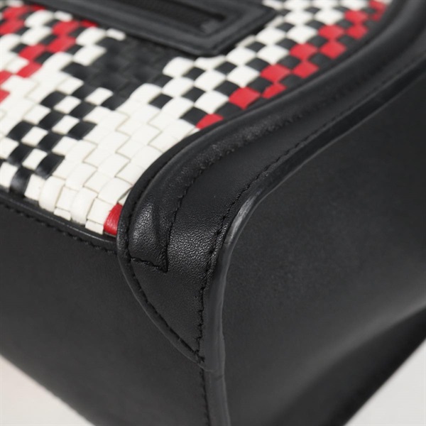 CELINE ラゲージ ナノ イントレチャート ハンドバッグ ブラック マルチカラー ブラック レザーの画像7