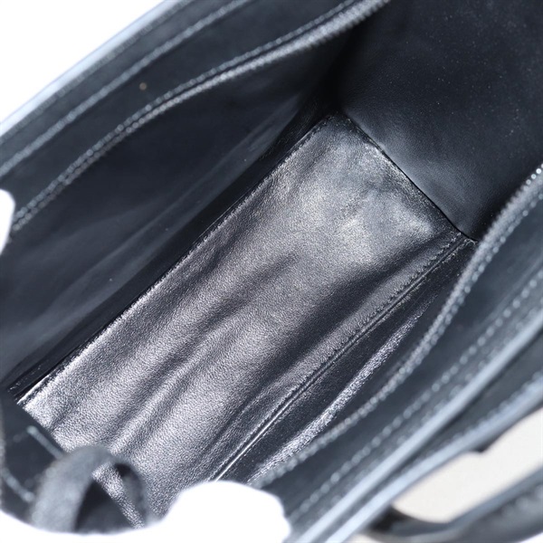CELINE ラゲージ ナノ イントレチャート ハンドバッグ ブラック マルチカラー ブラック レザーの画像8