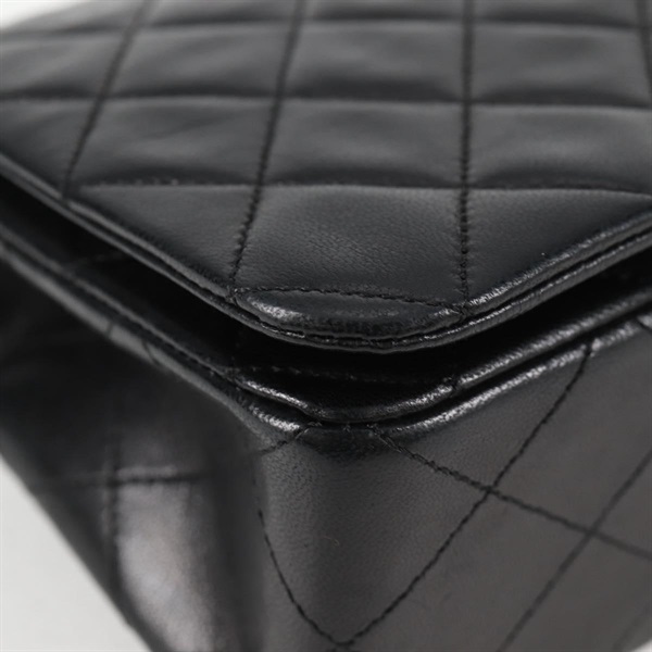 CHANEL マトラッセ シングルフラップシングルチェーン 23 ショルダーバッグ ブラック ゴールド ラムスキンの画像9