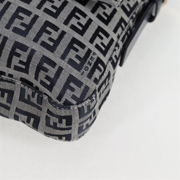 FENDI マンマバゲット ズッキーノ ショルダーバッグ ネイビー ブルー シルバー キャンバスの画像10