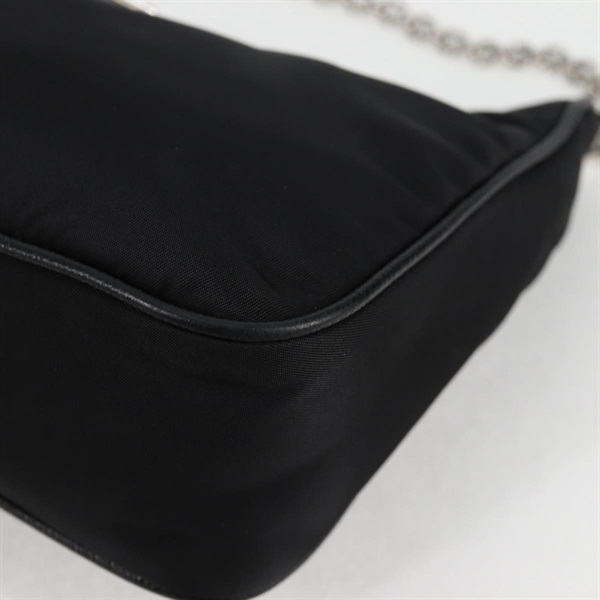 PRADA トライアングル ショルダーバッグ ブラック シルバー テスートの画像10