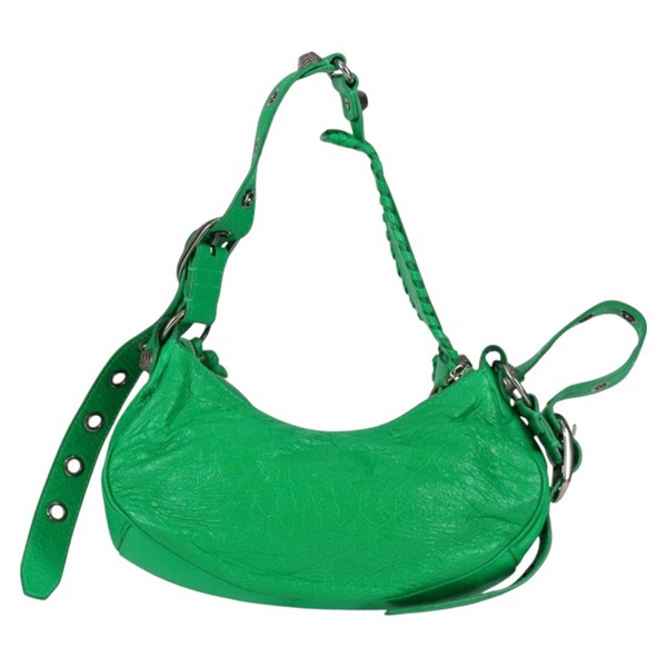 BALENCIAGA ルカゴール XS ショルダーバッグ ネオングリーン シルバー レザーの画像2
