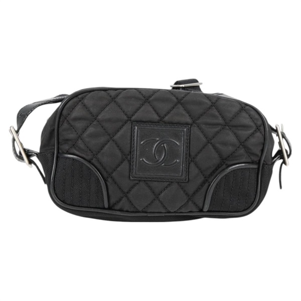 CHANEL ココマーク スポーツライン 2007年 ショルダーバッグ ブラック シルバー キャンバスの画像1