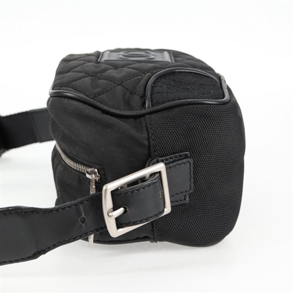CHANEL ココマーク スポーツライン 2007年 ショルダーバッグ ブラック シルバー キャンバスの画像3