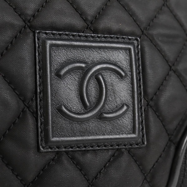 CHANEL ココマーク スポーツライン 2007年 ショルダーバッグ ブラック シルバー キャンバスの画像8