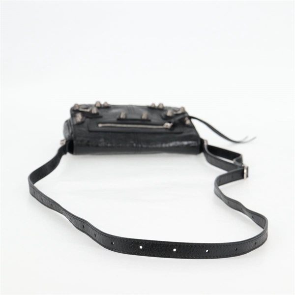 BALENCIAGA ルカゴール XS ショルダーバッグ ブラック シルバー レザーの画像5