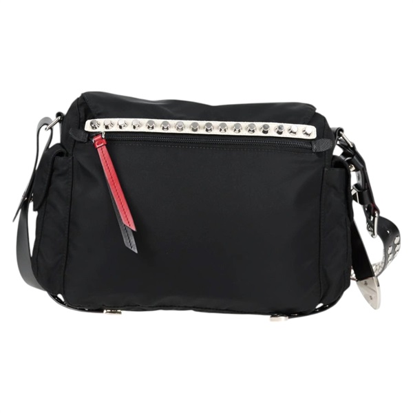 PRADA トライアングル ショルダーバッグ ブラック レッド テスートの画像2