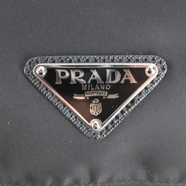 PRADA トライアングル ショルダーバッグ ブラック レッド テスートの画像8