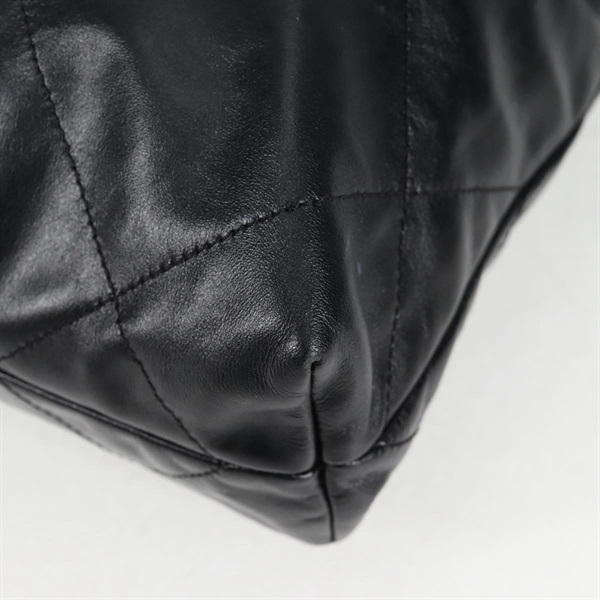 CHANEL シャネル22 スモール 2021年 トートバッグ ブラック ゴールド カーフスキンの画像8