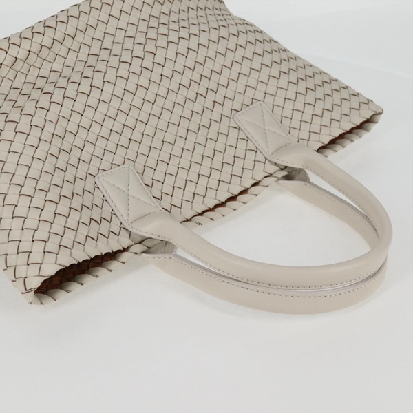 BOTTEGA VENETA イントレチャート カバPM トートバッグ ブラック レザーの画像5
