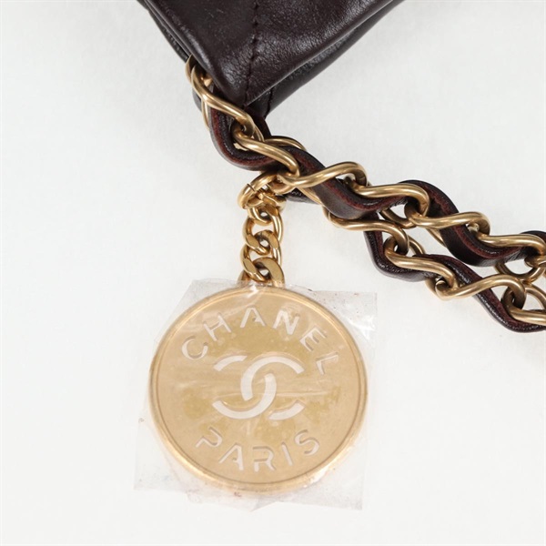 CHANEL シャネル22 スモール 2021年 トートバッグ ブラウン ゴールド カーフスキンの画像4
