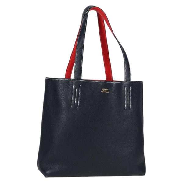 HERMES ドゥブルセンス 36 2017年 A トートバッグ ブルーニュイ ルージュトマト トリヨンクレマンスの画像1