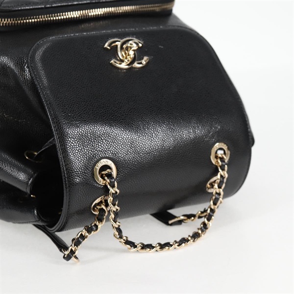 CHANEL マトラッセ 2021年 バックパック ブラック ゴールド キャビアスキンの画像4