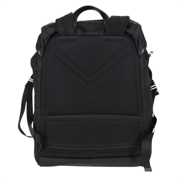 PRADA RE-NYLON トライアングル バックパック ブラック シルバー テスートの画像1