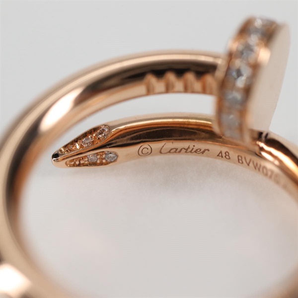 Cartier ジュストアンクル リング クラシックモデル ダイヤモンド 48 ゴールド 750PGの画像11