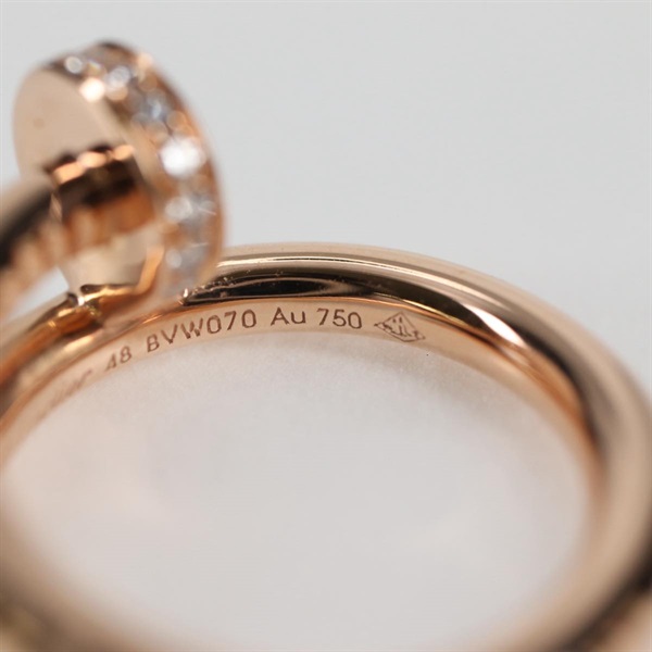 Cartier ジュストアンクル リング クラシックモデル ダイヤモンド 48 ゴールド 750PGの画像12