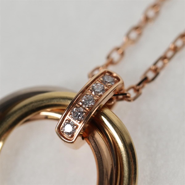 Cartier トリニティ ダイヤ ネックレス 750YG 750PG 750WGの画像3